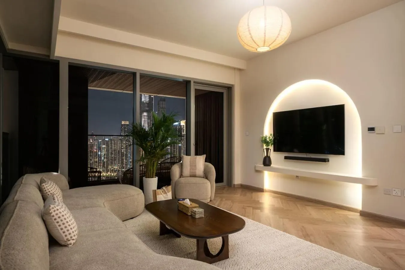 公寓 Seraya Residence 9 - 4Bdr - Skyline And Burj View - 3 Balconies 迪拜
